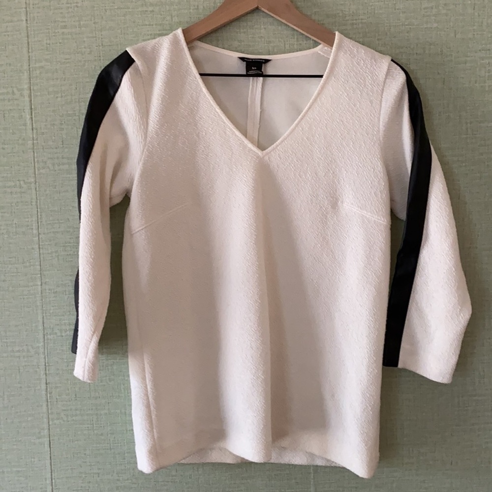 Club Monaco Blouse w/ Black Trim